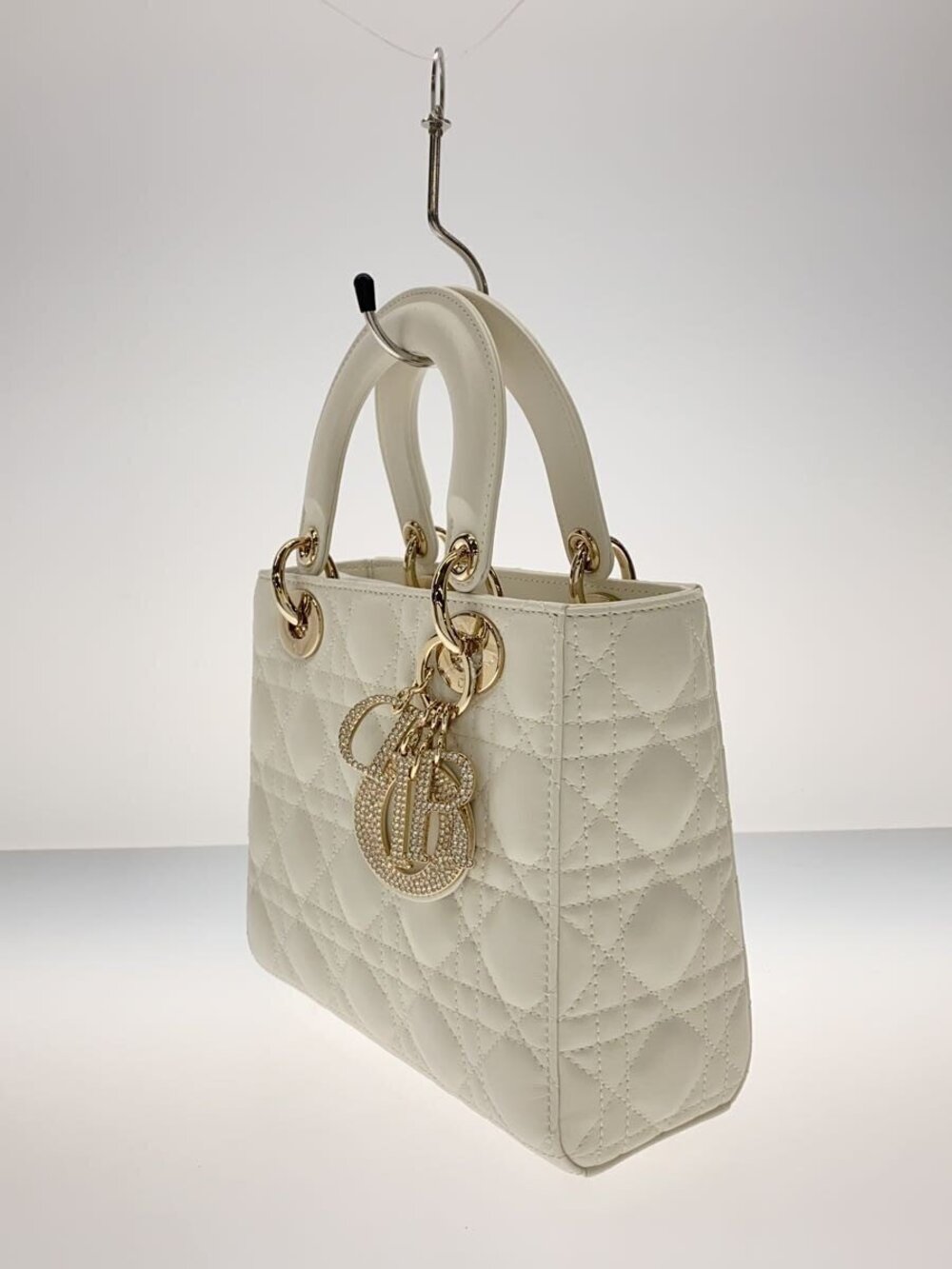 Dior White Bag Shoulder Leather Christian White
